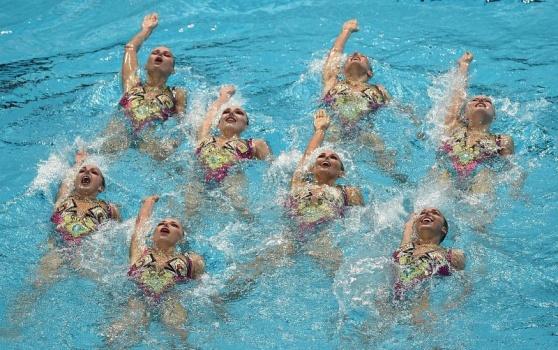 Синхронное плавание. Россиянки выиграли золото ЧМ-2015 в произвольной программе групп