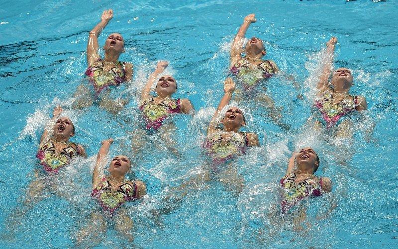Синхронное плавание. Сборная России победила в технической программе групп на ЧМ в Казани